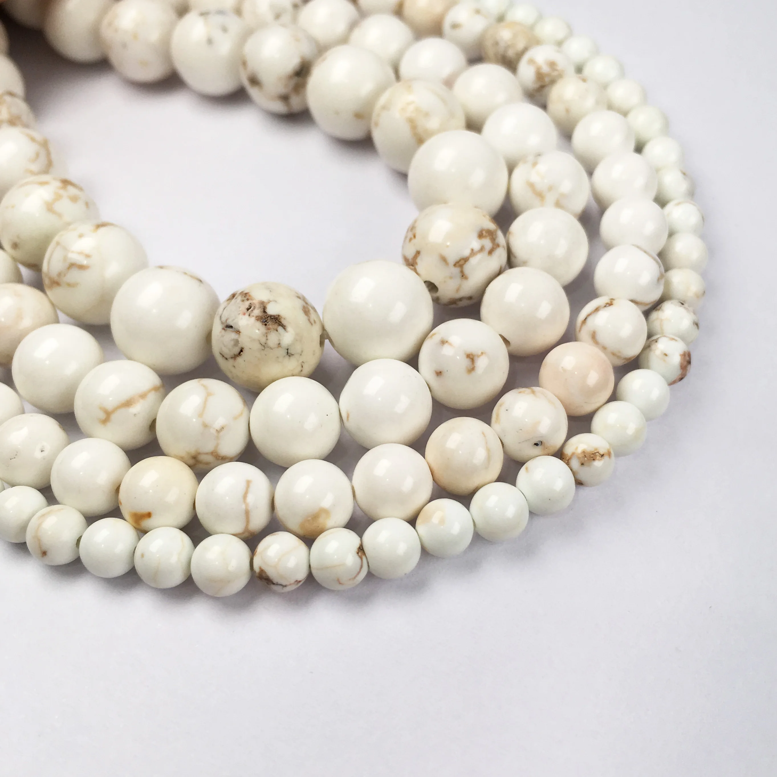 Naravni Biser Kamen okrogle Bele kroglice turquoises svoboden kroglice Za nakit, izdelava DIY zapestnico, ogrlico dodatki, velikost 6 8 10 12 mm