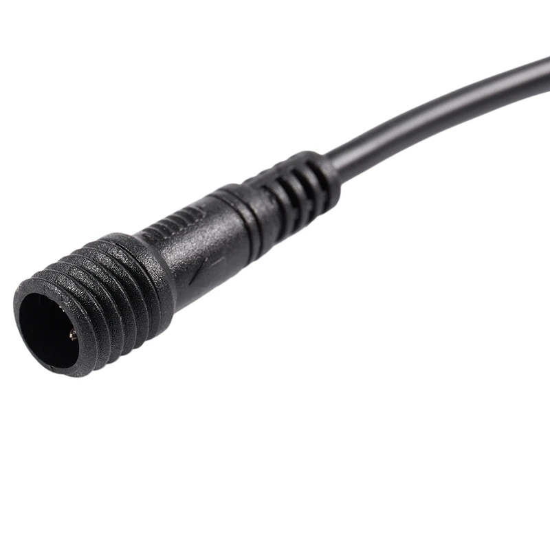 Moški Ženski Vtič 2 Pin LED Nepremočljiva Priključek Kabla Črna