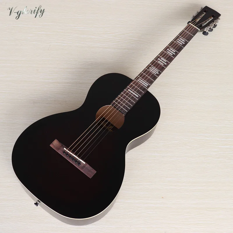 Western kitara 38 palčni akustične kitare, 6 string folk kitara polni velikosti mat črn s klasično glavo