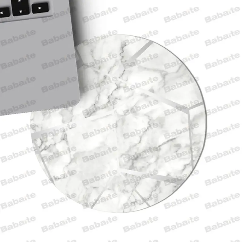 Babaite Visoke Kakovosti marmorja, kamna teksturo igralec igra Mousepad Velikost 200*200*2 mm in 220*220*2 mm krog mousepad Igra Mousepad