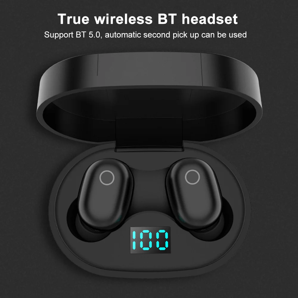 Brezžične slušalke TWS Slušalke Nadzor Gumb za Slušalke Šport hifi V Uho Čepkov LED-Zaslon Vodotesne slušalke profesionalni