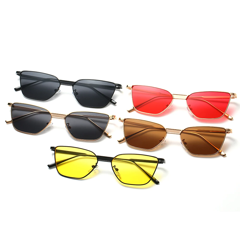 LongKeeper 2020 Nov Kvadratni sončna Očala Ženske Modne blagovne Znamke v Majhnih Kovinskih Mačka Oči, sončna Očala Moški Letnik Očala Oculos de sol