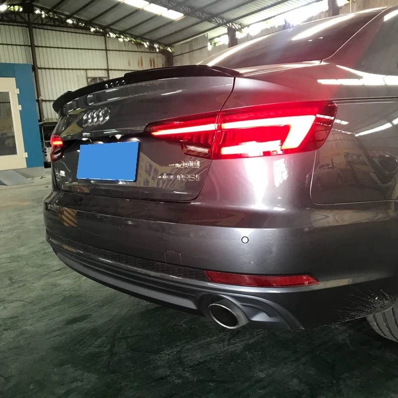 2017 2018 2019 Novo zasnovo Za Audi A4 A4L spojler zadaj prtljažnik strešni spojler z črno belo ali DIY primerja in ogljikovih vlaken model