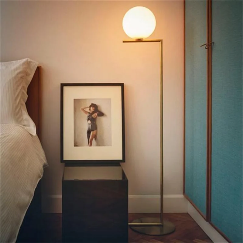 Postmoderni LED talna svetilka Nordijska osebnost, dnevna soba, spalnica preprost kovanega železa steklo žogo dekoracija žarnice ZP5111041