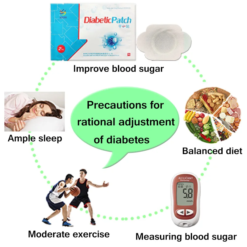 1bag Diabetično Obliž Kitajski Zeliščni Stabilizira raven Sladkorja v Krvi zniža raven Glukoze v Krvi Sladkor Bilance Mavca Enostaven za Uporabo H015