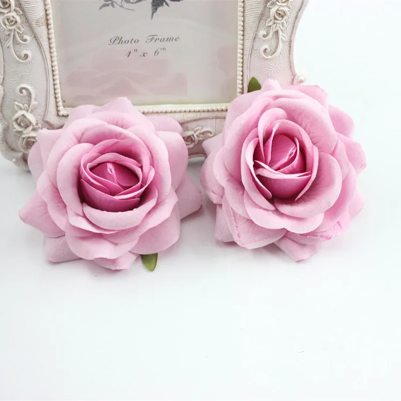 2 KOS simulacao big borda rosas DE tecido DE Seda com flores Nenhum sapatos DE sapateado chapeus ne casamento 8 cm