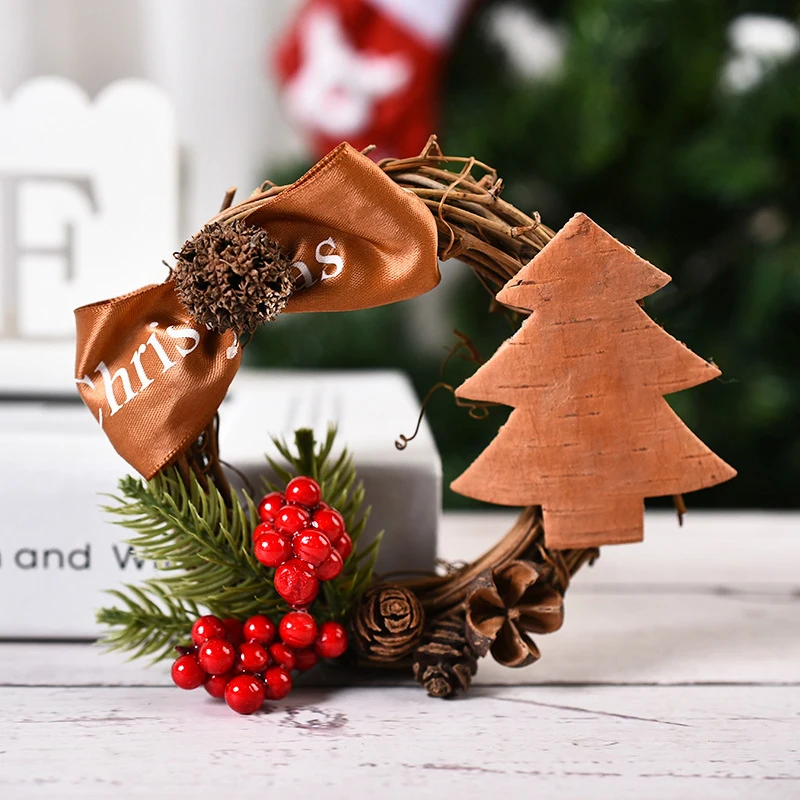 1PC Božični Venec, ki Visi PVC Materiala Božično Drevo Teng Krog Dekoracije Doma Okraski za novoletne jelke Umetne Rože