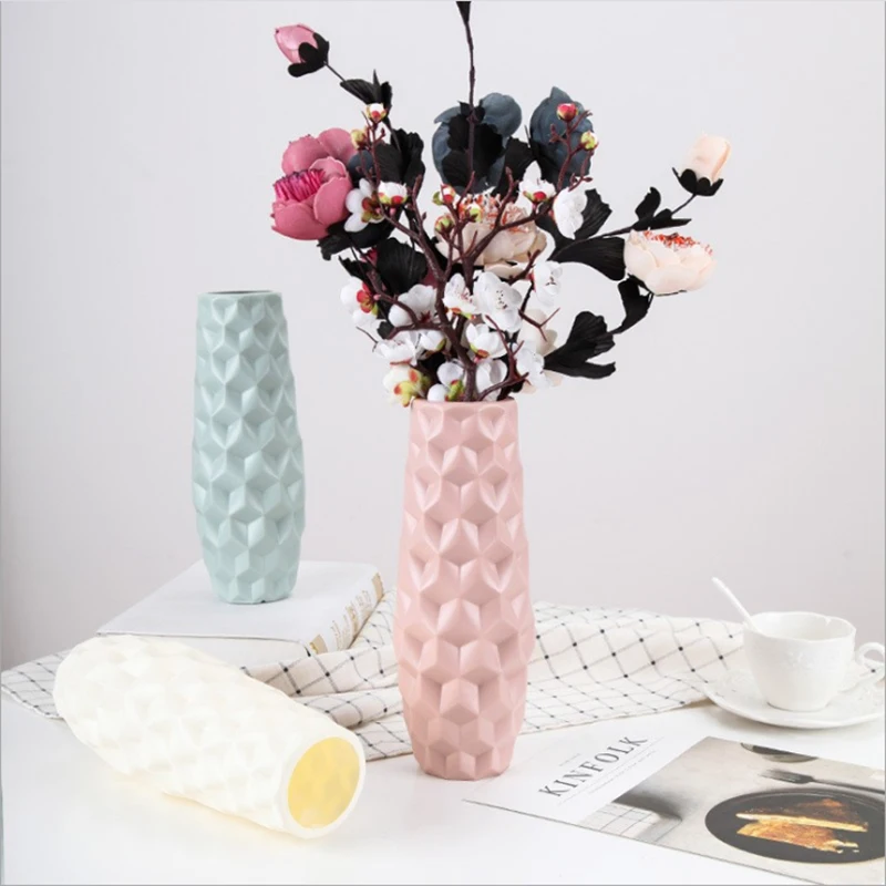 Cvet Vazo Dekoracijo Doma Vaza Bela Imitacije Keramični Cvetlični Lonec Cvetlični Košarico Nordijska Dekoracijo Vaze za Rože