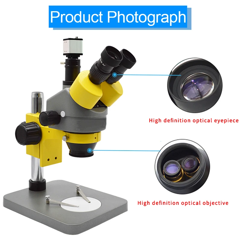 Visoka Natančnost Trinocular Simul Osrednja Stereo Mikroskop S Kamero 8-palčni Lcd Za iPhone IC Popravila