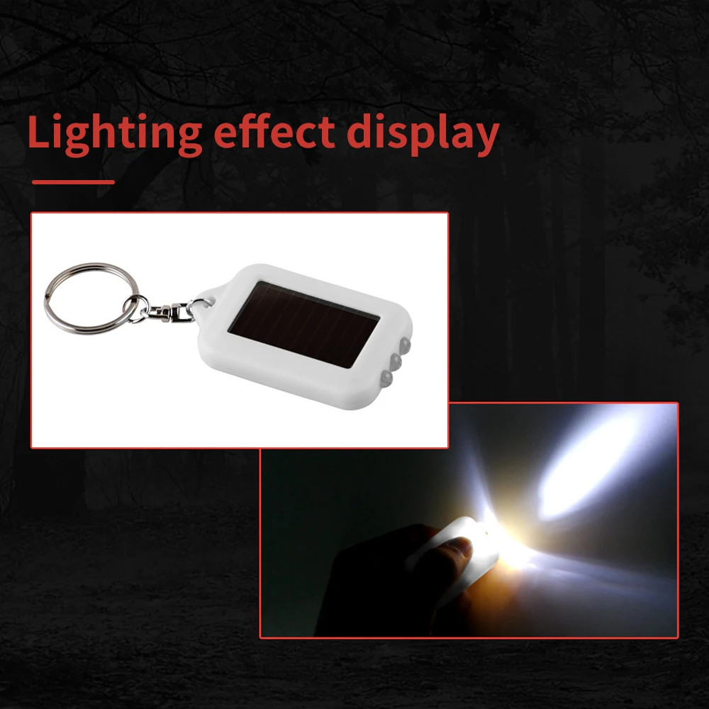 1PCS ABS Smole Sončne Keychain Flashligh S 3 LED-Lučka Za Kampiranje, Pohodništvo Iskanje Razsvetljavo Orodje za Dnevni Prevoz