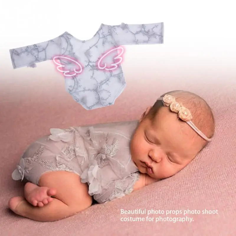Newborn Baby Dekle, Igralne Obleke Obleke Lepe Čipke Cvetlični Igralne Obleke Backless Foto Prop Dekorativni Oblačila Obleko