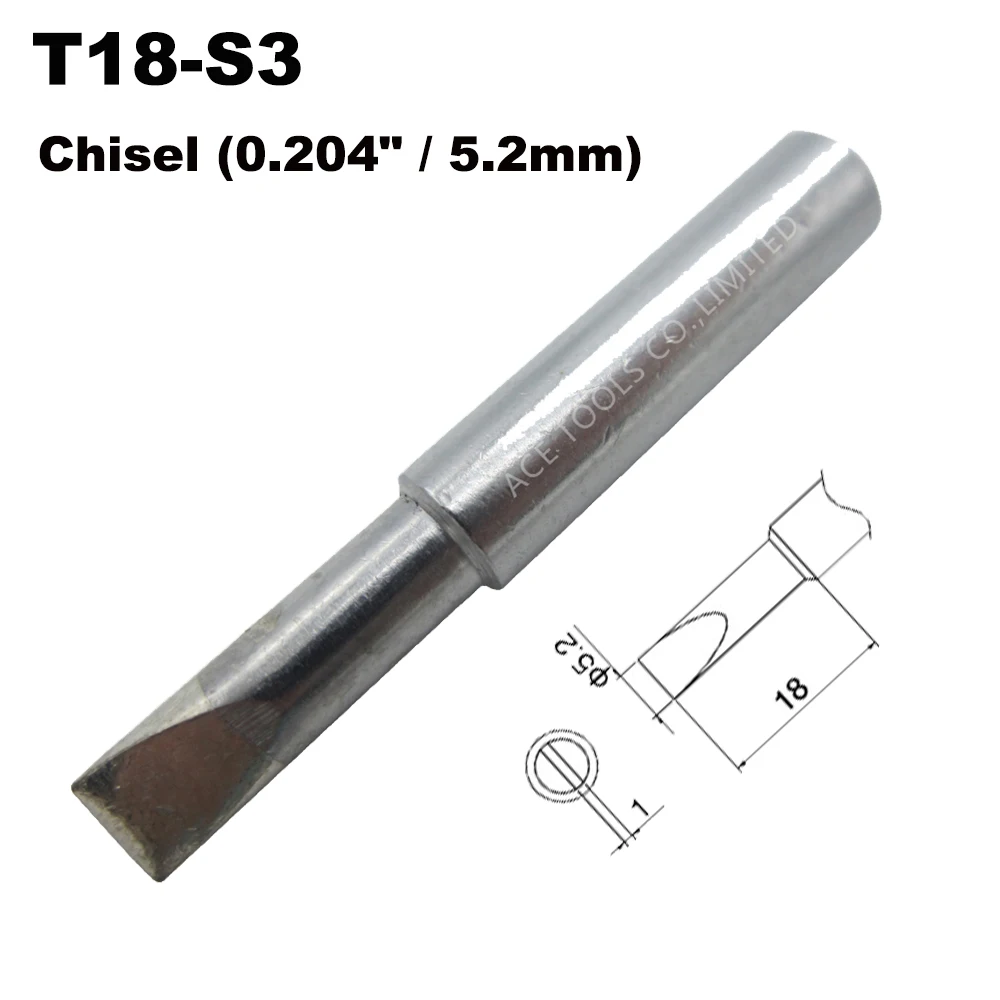 T18-S3 Spajkanje Nasvet Izvijač 5.2 mm 0.204