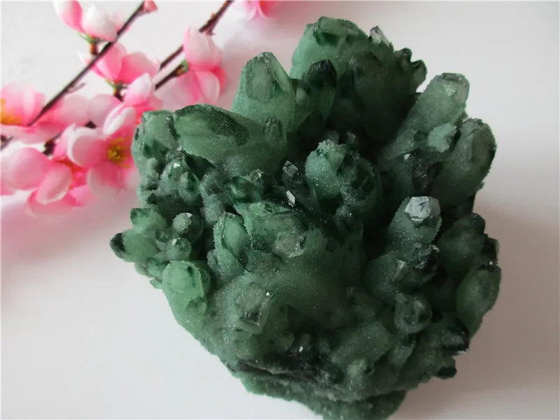 Edinstveno Naravno Zeleno Crystal Grozdov Skeletne Quartz Točke Palico Mineralne Zdravilne Kristalno Druse Vug Vzorcu Naravnega Kamna
