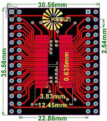 10PCS TSSOPII TSSOP56 obrnite DIP56 56pin SDRAM 0.635 mm / 0,8 mm spiral IC v ac Vtičnico / Adapter plošča PCB Priključek