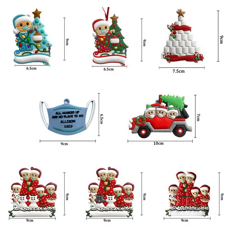 Srečno Novo Leto Ustvarjalne Božiček& snežaka PVC Božič Obeski Okras za Božično drevo Okraski Okraski Otroci igrače