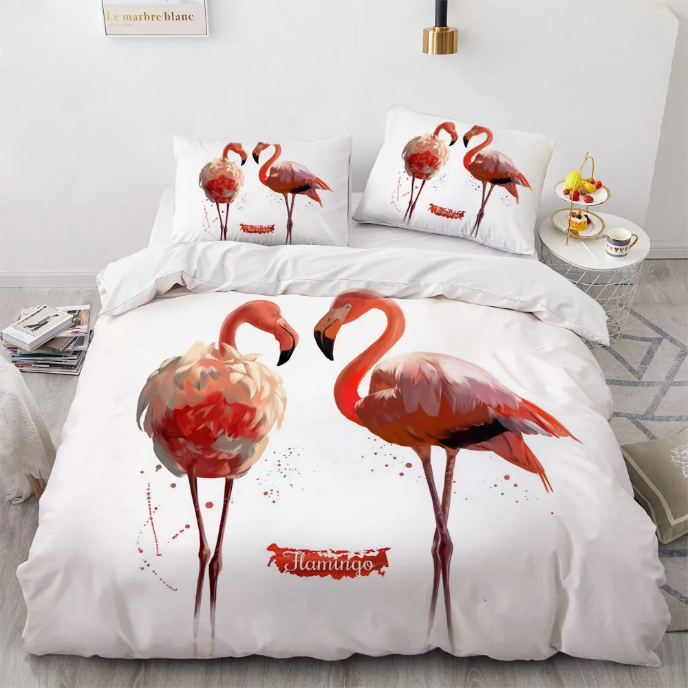 Flamingo Comforther Primerih 3D Oblikovanje po Meri Sodobnega Odeja Zajema Sklope Blazino Zdrsi 200*230 cm Polno Dvojna Dvojna Velikost Sive Bedclothes