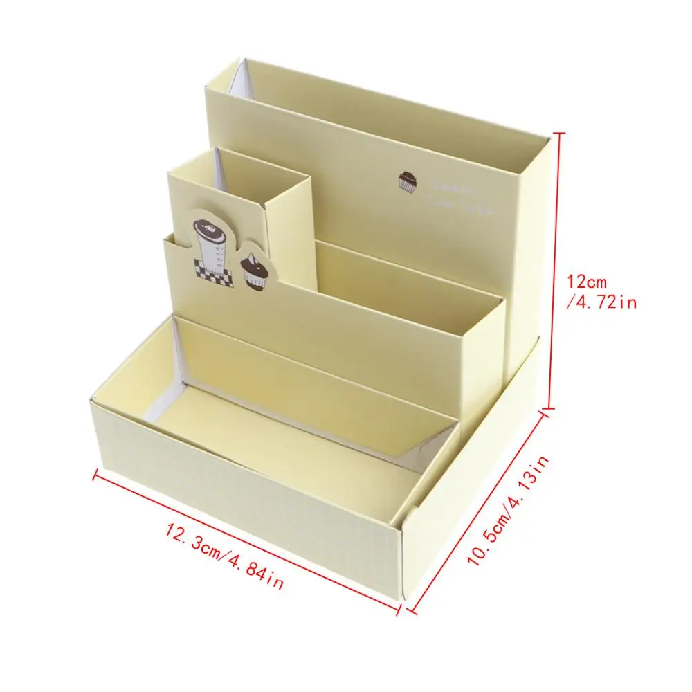 Papir Odbor Škatla za Shranjevanje Desk Dekor Tiskovine Ličila Kozmetični Primeru Organizator DIY
