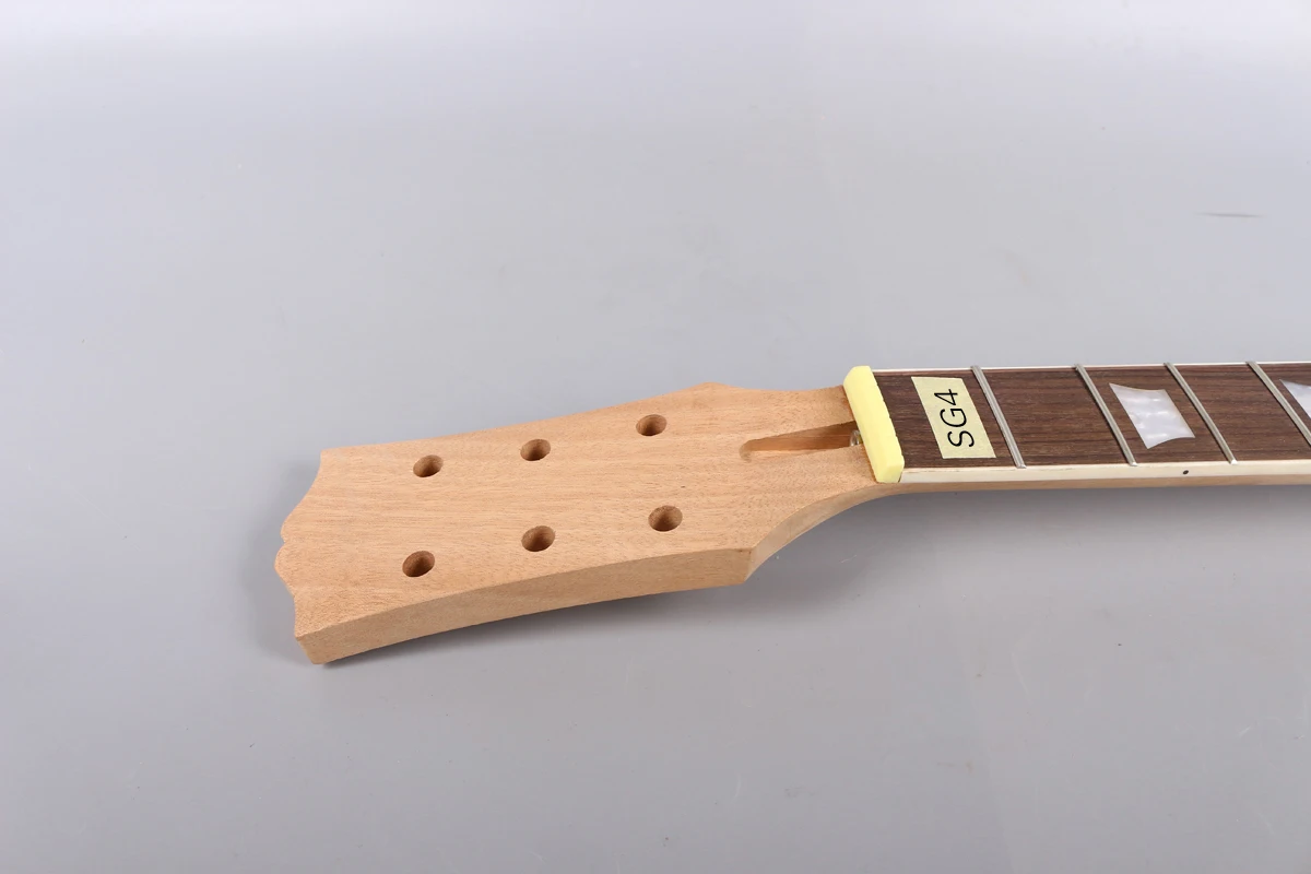 Mahagoni Električna kitara Vratu 22fret 24.75 palčni 628mm Palisander Fretboard trapezna podolgovat Nedokončane Kitara deli