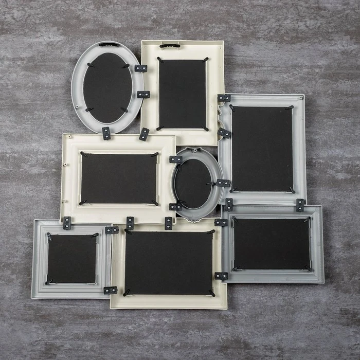 Plastični foto okvir za 8 fotografij, 8x10, 10x10, 10x15, 13x18 cm 