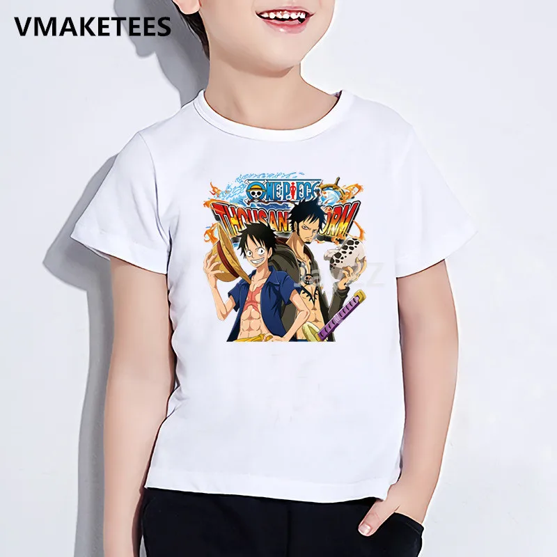 Otroci Anime En Kos T-shirt Otrok Luffy Ace Sabo Pravo Zoro & predstavnica nami-ja Risanka Oblačila Deklet poslovanja Fantje Chopper Smešno T shirt,HKP2455