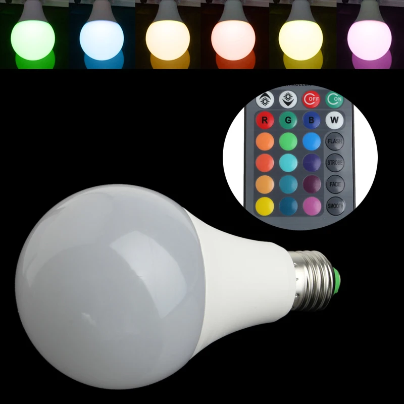 16 Barv Brezžični Daljinski upravljalnik 85-265V E27 LED 20W RGB Menjava Žarnice