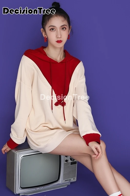 2021 osnovne hoodies za ženske ulične cheongsams ženski puloverji s kapuco športna majica kitajske tradicionalne sweatshirts qipao