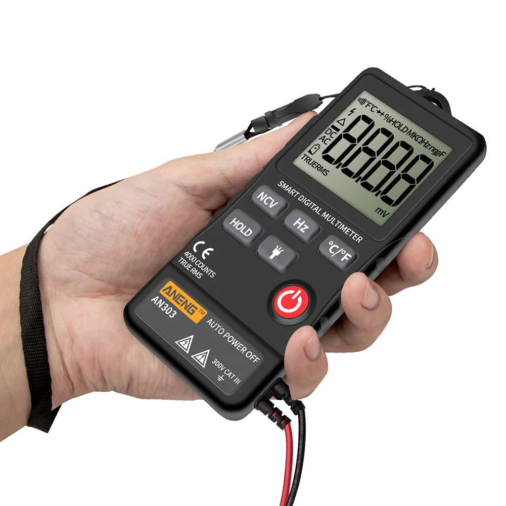 Tester Merilnik Kapacitivnosti Meter Odpornost Tester Digitalni Multimeter 4000 Šteje LCD-Zaslon DC/AC Tekoči Meter