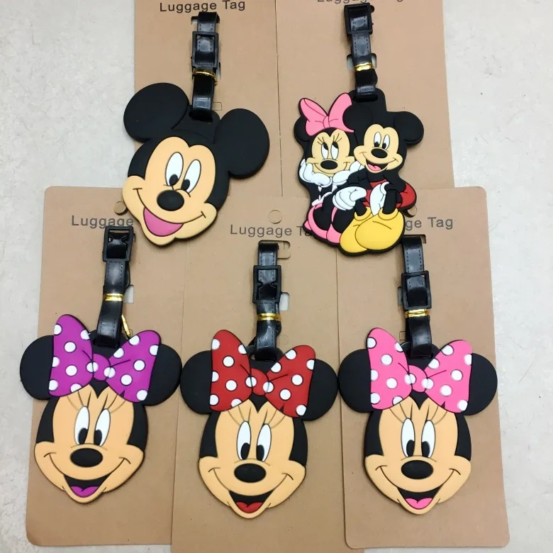 Strip Disney Mickey Mouse potovalne prtljage oznako Minnie Kovček ID naslov lokacije Nosilec za Prtljago, Vkrcanje Oznake prenosni oznaka