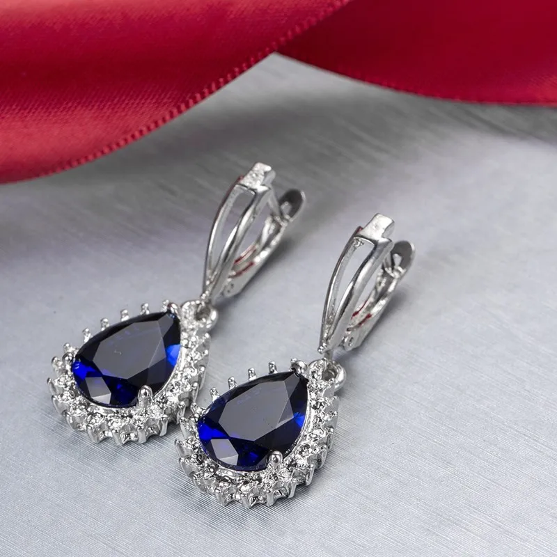 2020 Nov modni sladko Vodo Spusti modeliranje uhani pogodbeno elegantno temperament sijoče kristalno sveže Ženske Spusti uhani