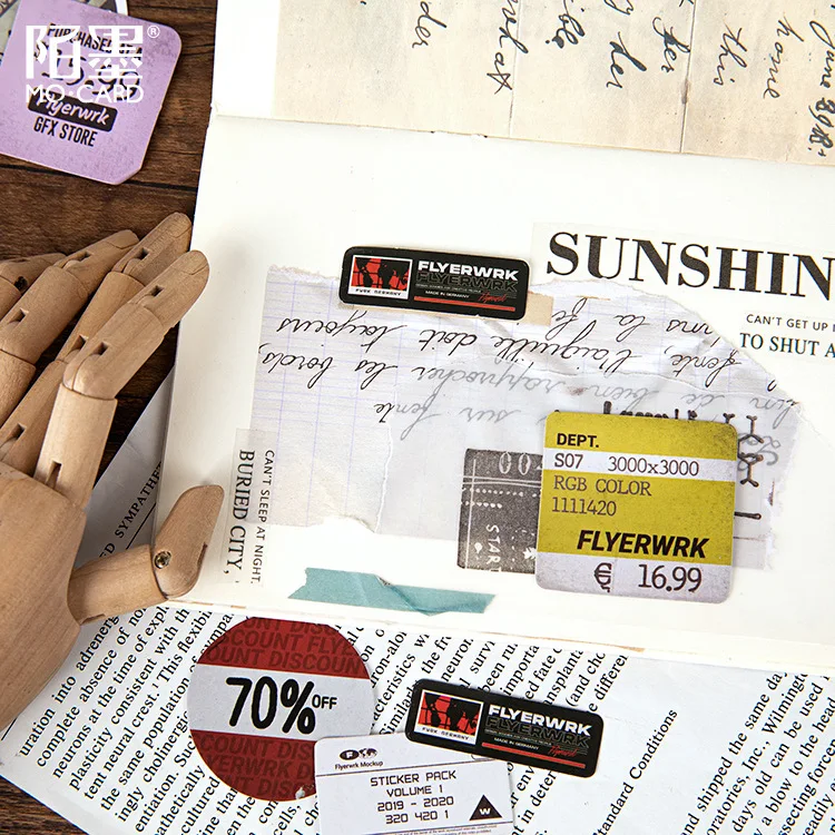 Ameriški label collection serije Srčkan Boxed Retro Nalepke za Dekoracijo Porok Scrapbooking Tiskovine Japonski Dnevnik Nalepke