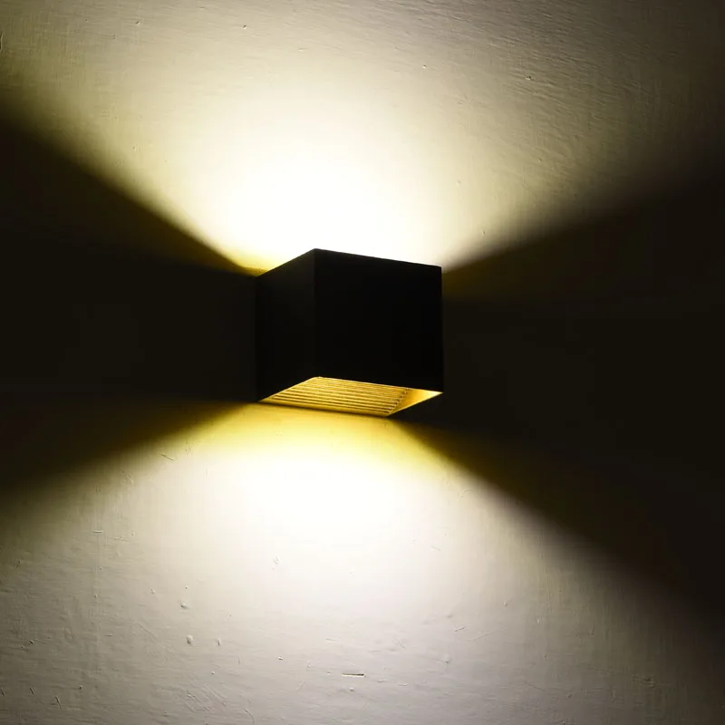 Doma Dekor 12W COB LED Stenska Svetilka Notranja Zunanja Preprost Stil Aluminija Stenske Luči za Spalnico Verando, Hodnik, Balkon
