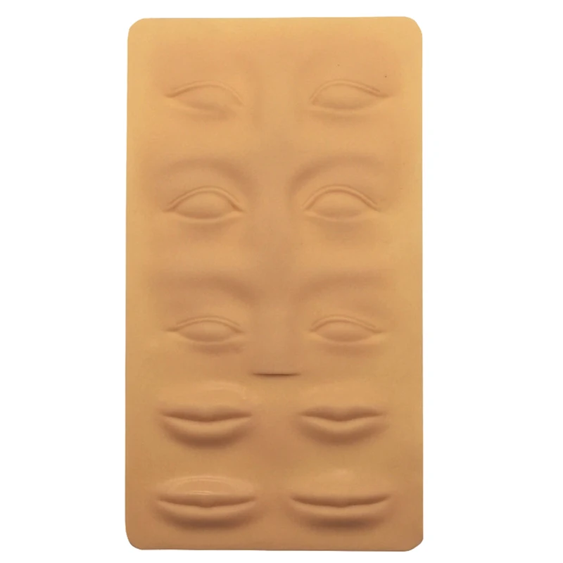 1Pcs silikagel 3D Praksi Kože, Oči, Ustnice Kozmetika Ponaredek Kože Obrvi Tatoo Praksi Kože Dodatki za Začetnike