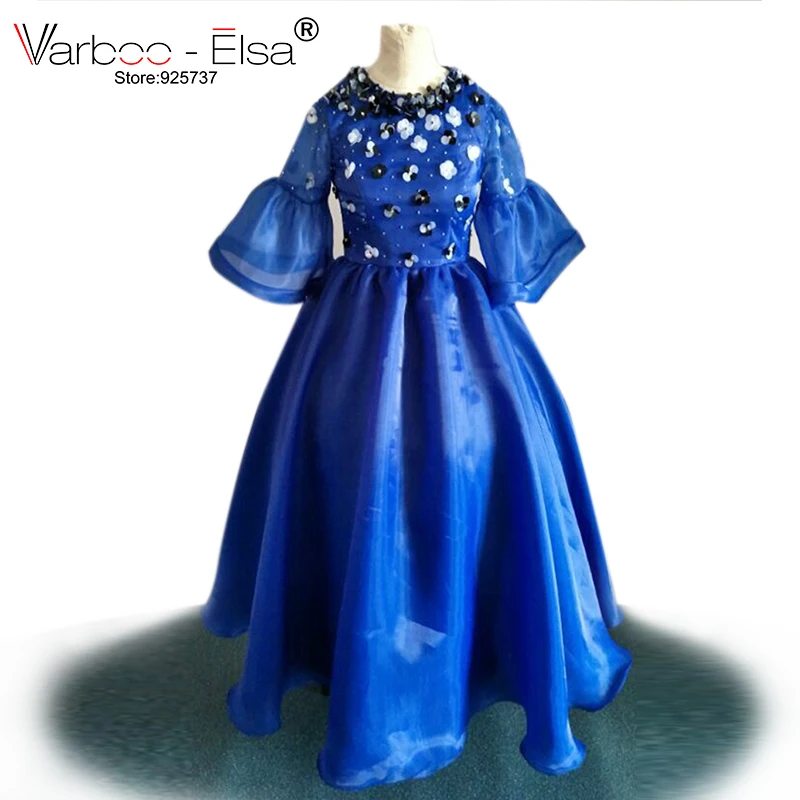 Haljo de soiree avec manches arabski večerne obleke, o vratu batwing rokav kraljevsko modra večerno obleko ženske formalnih obleke
