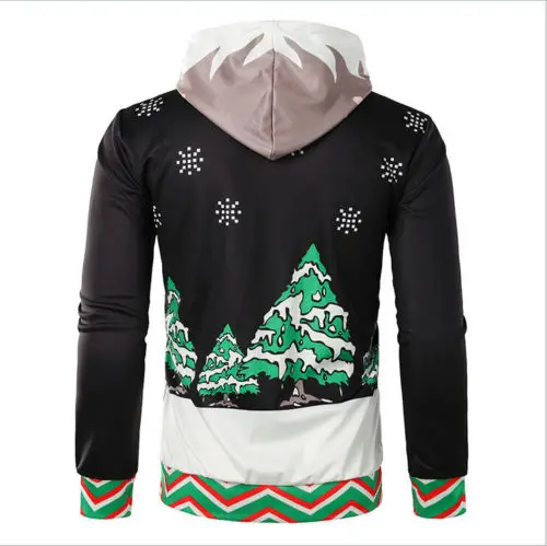 ZDA PARKA Moške Zimo Božič Hoodies Toplo Hooded Majica Outwear