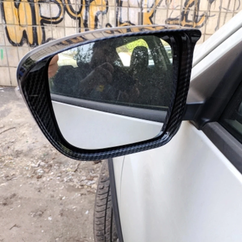 Za Nissan Pathfinder 2017-2020 ABS Ogljikovih vlaken Avto rearview mirror blok dež obrvi Kritje Trim avto styling pribor 2pcs
