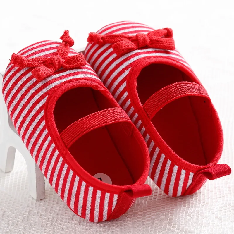 Ženski otroka 0-1 let prugasta princesa čevlji mehko dno baby toddler čevlji