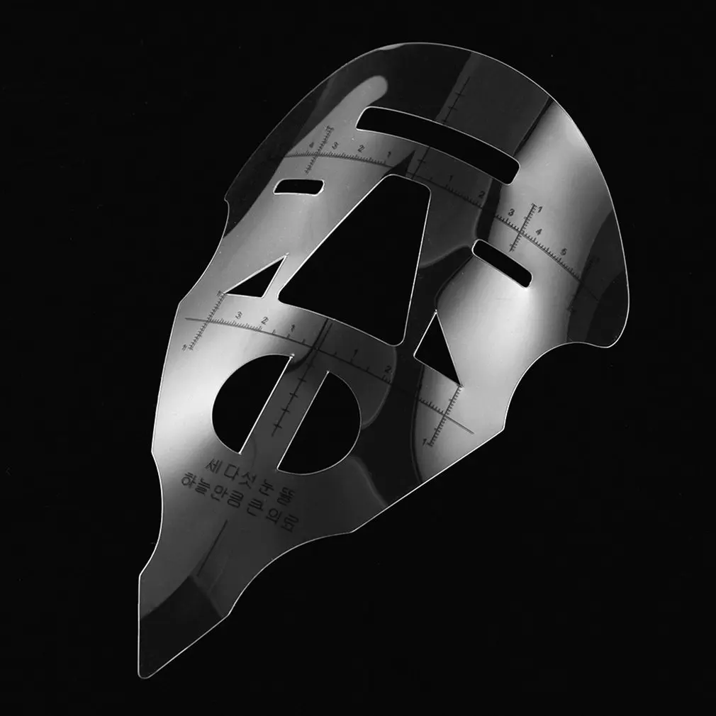 Masko, trak za merjenje obrvi merjenje obrvi vladar plavajoče ustnice vezene obrvi standard obrvi vladar