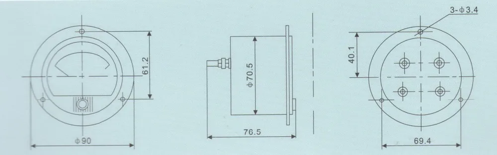 1pc DC 0-30V Krog Analogni Voltmeter Plošči Merilnik Napetosti 65C5 90 MM 30V DC Ni treba Vzporedni