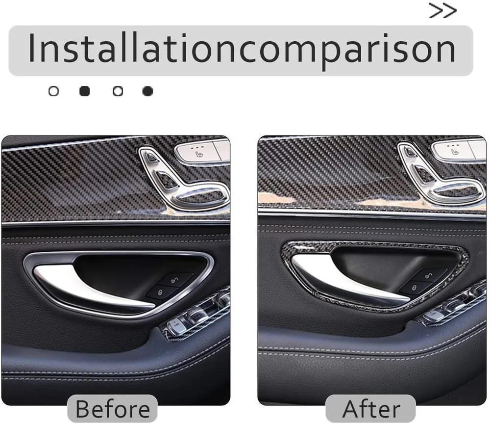 Za Mercedes Benz C Razred GLC X253 W205 2016-2019 Notranja Vrata Ročaj Okvir Okrasni Pokrov 3D Notranje Nalepke, Dodatki