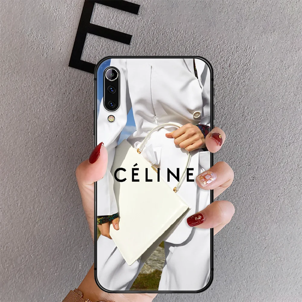 Francoski luksuzne blagovne znamke CELIN Telefon Primeru Kritje Za Xiaomi Mi Opomba 8 9 3 9 A2 A3 9T 10 Max Pro Lite Ultra Black Črni Pokrov Hoesjes