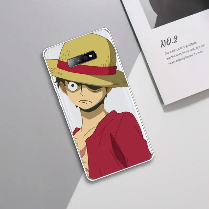 En Kos Luffy Anime fant pirat Telefon Primeru Pregleden Za Samsung Galaxy S 5 7 8 9 20 rob plus 10 e lite 2019