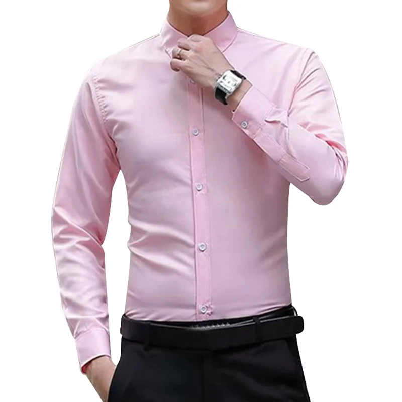Nove Moške Čisto Bombažno Majico Moda Majice z Dolgimi Rokavi Slim Fit Podjetje Formalno Srajce za Priložnostne Visoke Kakovosti Camisas