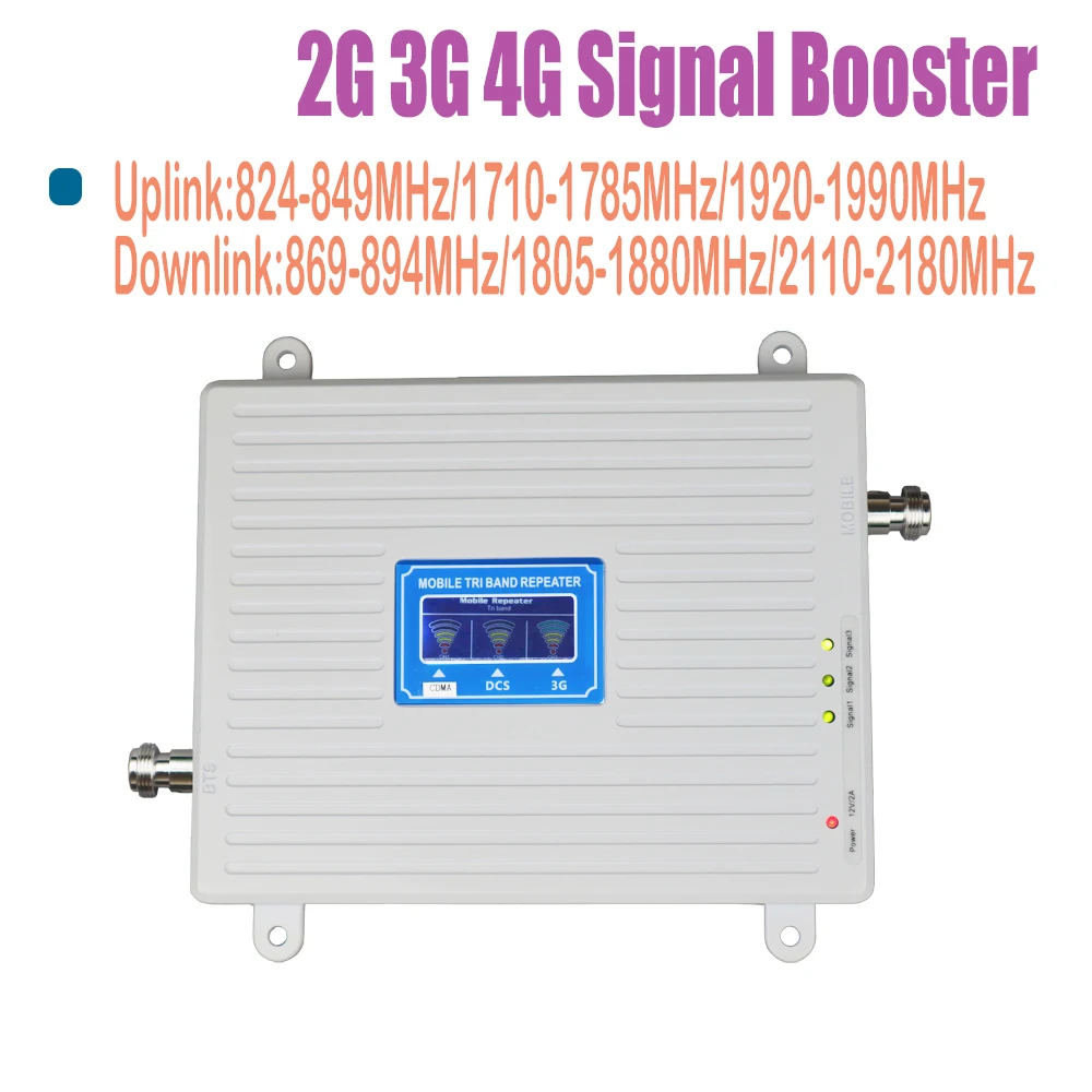 ZQTMAX gsm mobilni signal booster 2g 3g 4g repetitorja s Stropa antena lte podatki ojačevalnik 850 1800 2100 Tri Band + antena določa