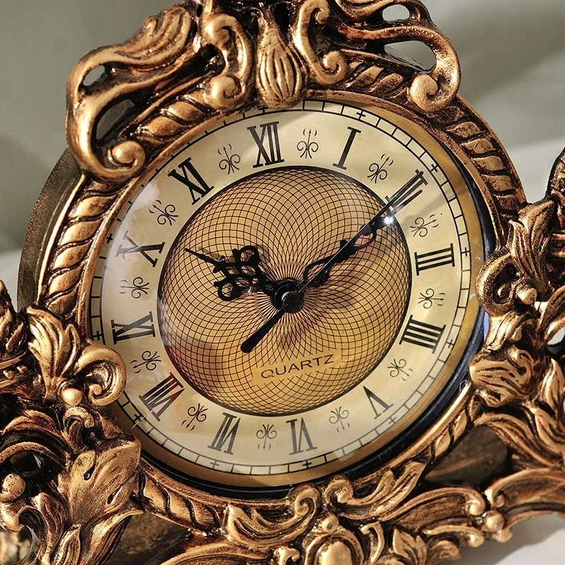 Evropski ura ura Ustvarjalnega smolo ura Vintage dnevna soba modni dodatki Spalnica luksuznih namizje tiho ura