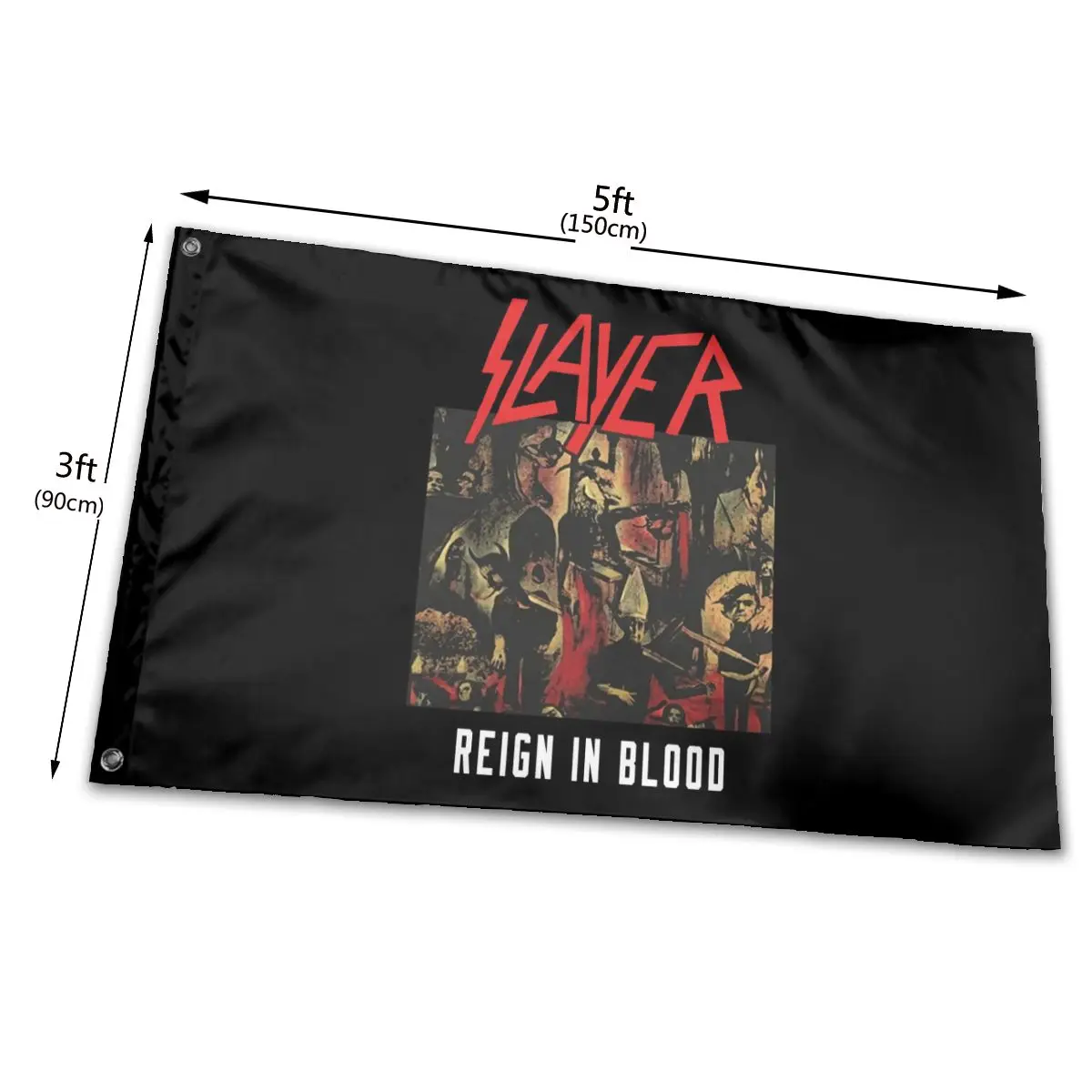 Uradni Slayer Vladal V Krvi Black Classic Rock Metal Band Unisex Osebno Modelov Zanimivo Zastavo