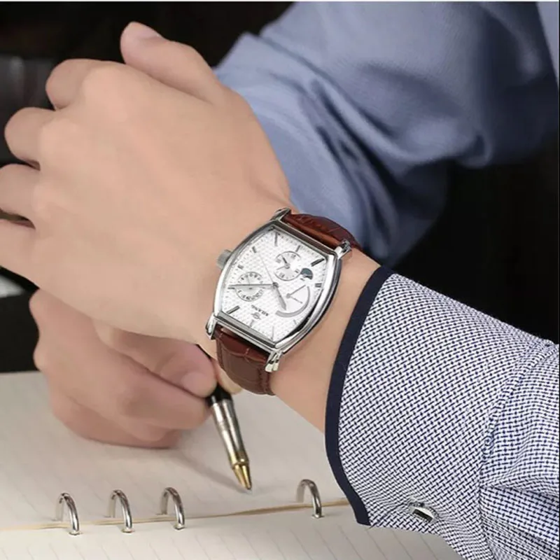 AILANG čas trgatve reloj blagovne znamke potapljač watch sprejme švicarsko orodje diesel šport luksuzni moški usnjeni pas samodejno šport črno gledati