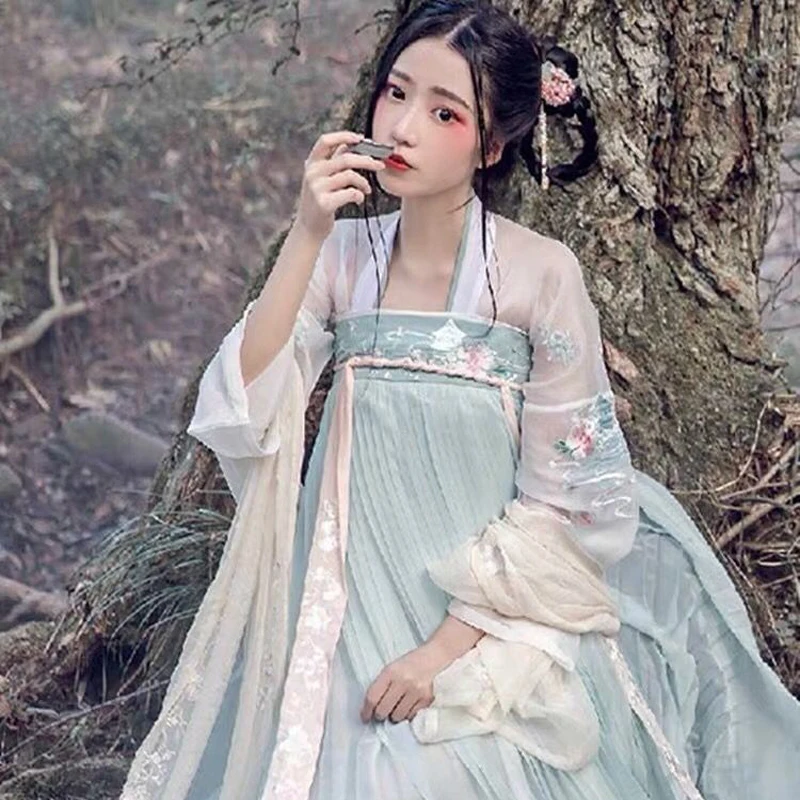 Izvirna Kitajska Element Boljše Ženske Hanfu Kitajski Obleko Tradicionalne Nacionalne Hanfu Obleko Fazi Obleko Ljudskega Plesnega DQS1627