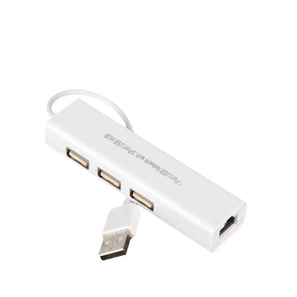 Strokovno USB na priključek RJ45 3 Vrata USB 2.0 Ethernet RJ45 napravami v Žičnem omrežju LAN mrežno Kartico Hub Adapter za Mac za Android 802.11 n Zunanji