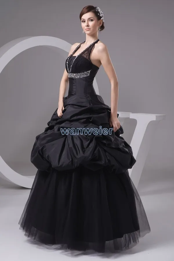 Brezplačna dostava 2016 nov design plus je velikost custommade barve povodcem poročne obleke kristalno dobre kakovosti princesa črno poročno obleko