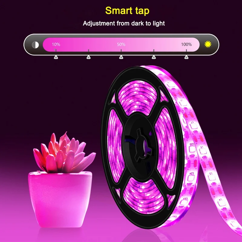 LED Grow Light Celoten Spekter USB Rastejo Svetlobni Trakovi 0,5 m 1m 2m 3m 2835 SMD 5 LED Ffs Trak za Semena Rastline, Cvetje v Rastlinjakih